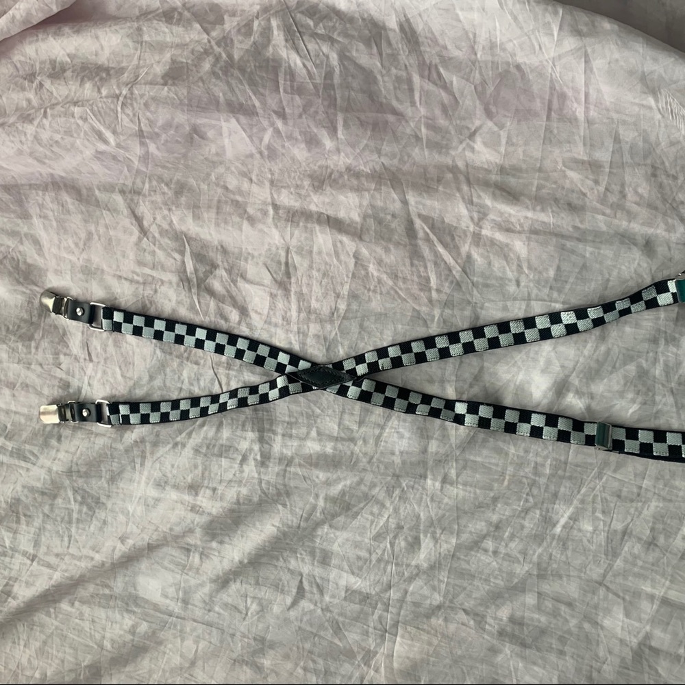 Checkered suspenders